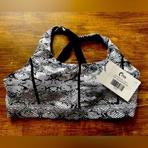 Zyia Cobra Metallic Light N Tight Adjustable Bra Medium NWT